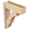 Ekena Millwork 8-in W x 24-in D x 32-in H Balboa Block Rough Cedar Woodgrain TimberThane Outlooker, Primed Tan OUTUR080X24X32BOA44RCPR - alternate 2